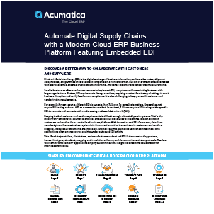 Modern ERP Solutions Automate and Simplify Digital Supply Chain Needs with Embedded EDI