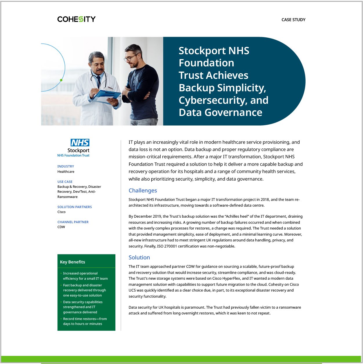 Stockport NHS Foundation Trust Lowers Risk with Cybersecurity and Data Governance
