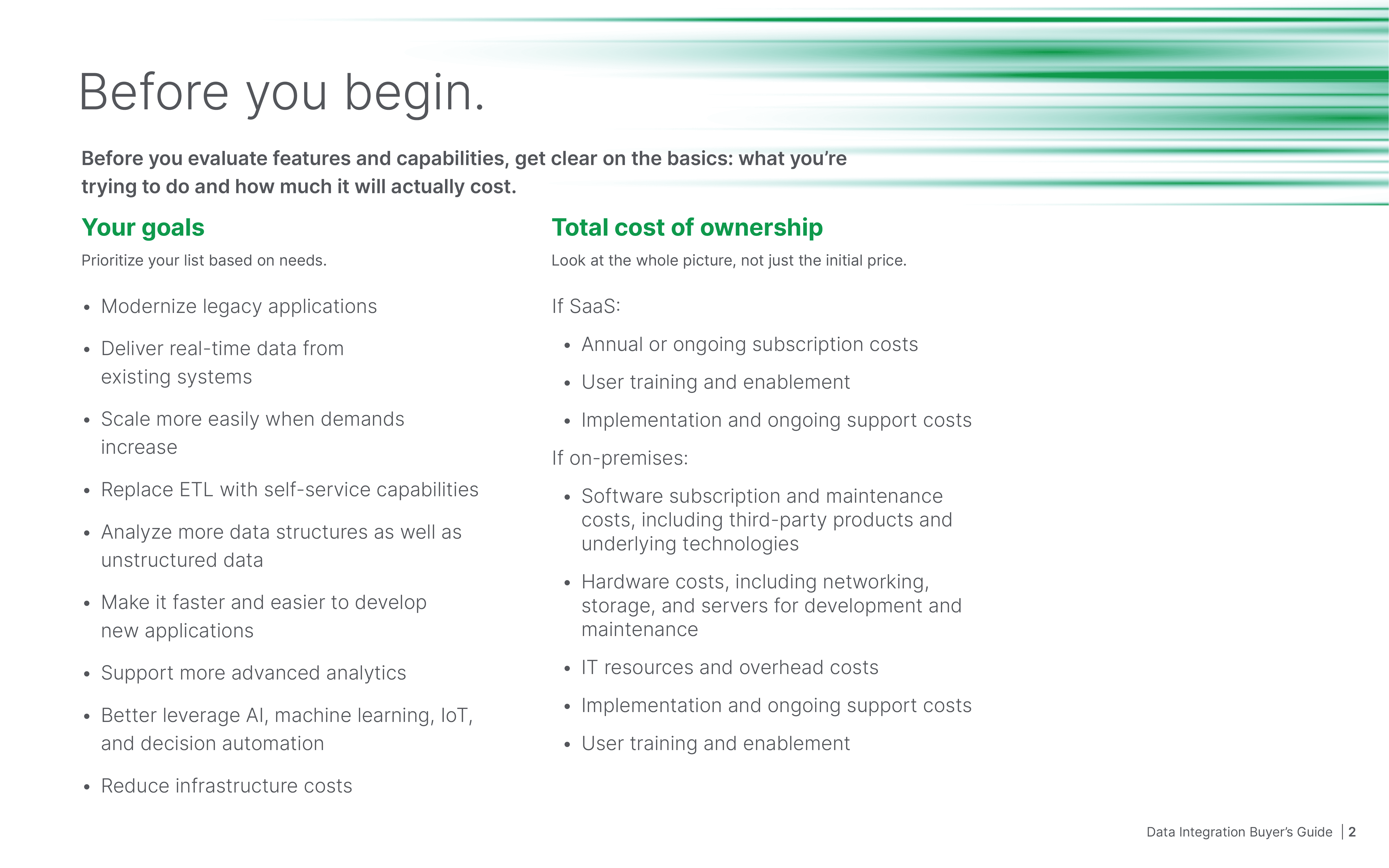 Data Integration Buyer's Guide: What to Look For in a Data Integration Solution