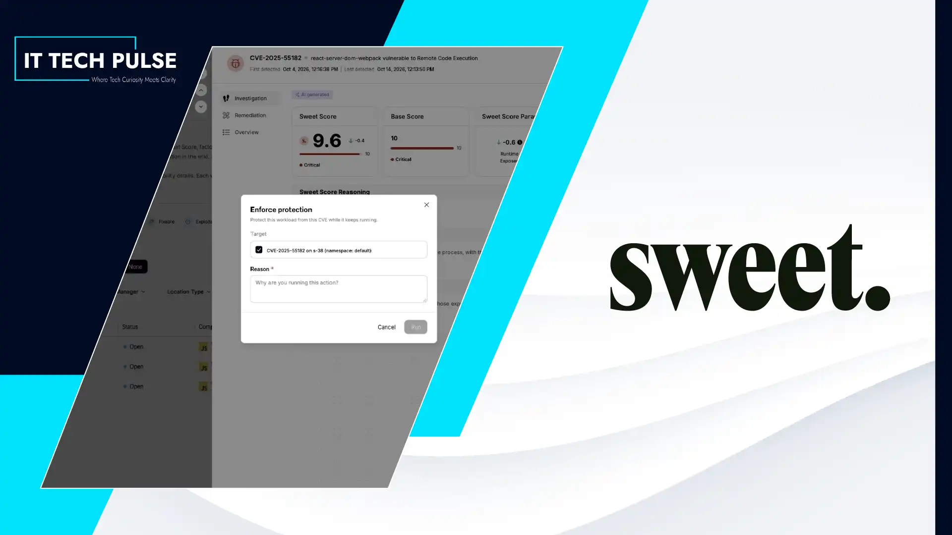 Sweet Security Launches Virtual Patching to Protect Production Before Permanent Fixes Are Deployed